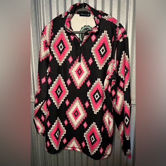 Sterling Kreek Tops - Sterling Kreek 1/4 Zip Lighweight pullover Southwest Style NWT 3x